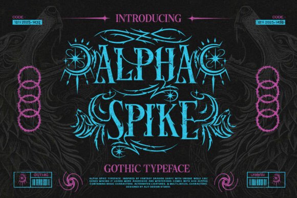Alpha Spike: A Neo-Gothic Typeface for Bold Visual Impact