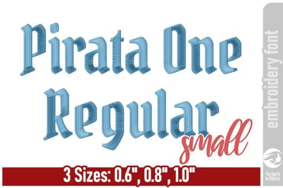 Enhancing Embroidery Designs with the Pirata One Blackletter Font - Small