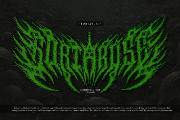 Fortaruse: A Font That Commands Attention with Death Metal Aesthetics