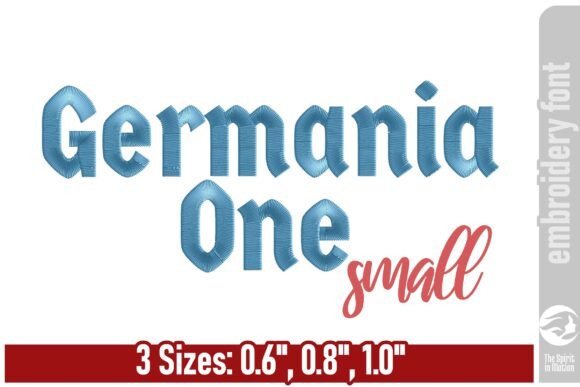 Germania One Blackletter Embroidery Font