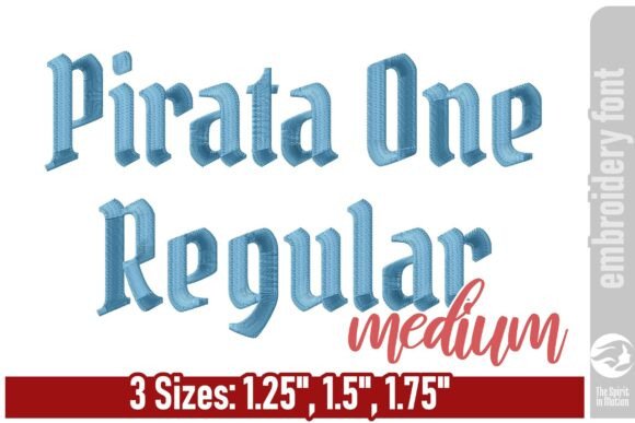 Pirata One Blackletter Font - Medium: A Gothic Embroidery Staple