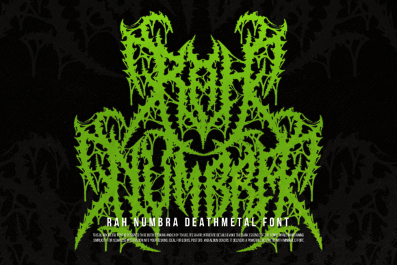 Rah Numbra: A Strategic Death Metal Font for Creative and Branding Projects